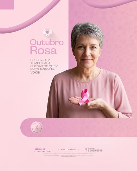 OUTUBRO ROSA CONSCIENTIZAÇÃO CÂNCER DE MAMA SAÚDE MULHER SOCIAL MEDIA PSD EDITÁVEL 3