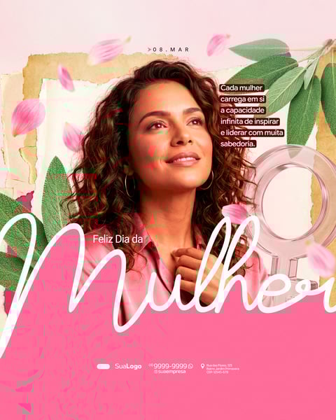 DIA INTERNACIONAL DA MULHER 08 DE MARÇO SOCIAL MEDIA PSD EDITÁVEL 6