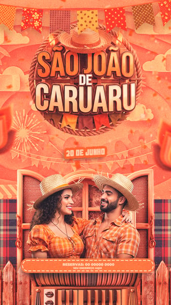 FLYERS PARA EVENTOS SÃO JOÃO DE CARUARU STORYS
