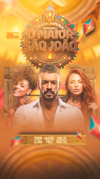 FLYERS PARA EVENTOS O MAIOR SÃO JOÃO STORYS
