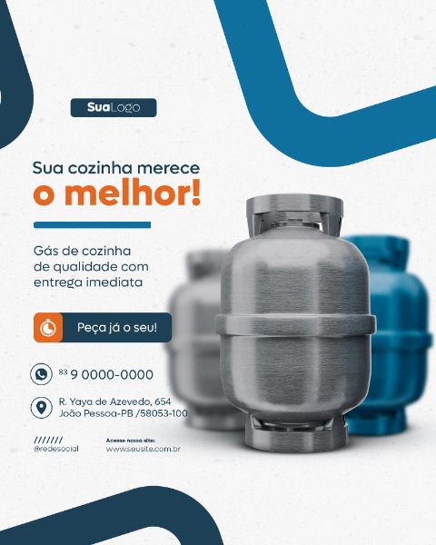 GÁS ENTREGA GRÁTIS SOCIAL MEDIA POST FEED VERTICAL