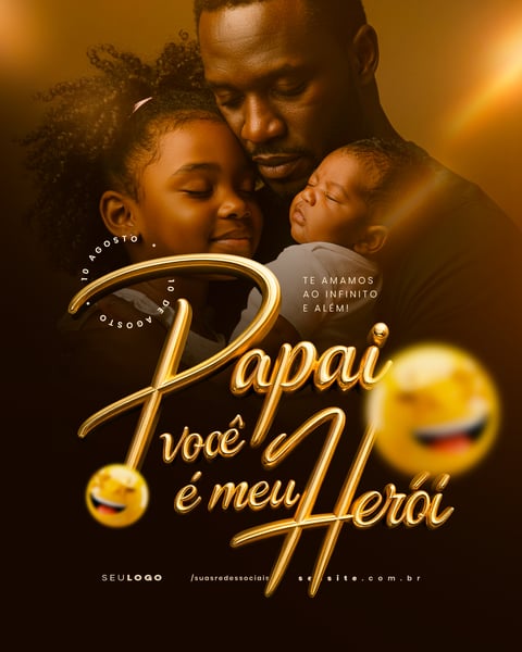DIA DOS PAIS 10 DE AGOSTO SOCIAL MEDIA PSD EDITÁVEL 3