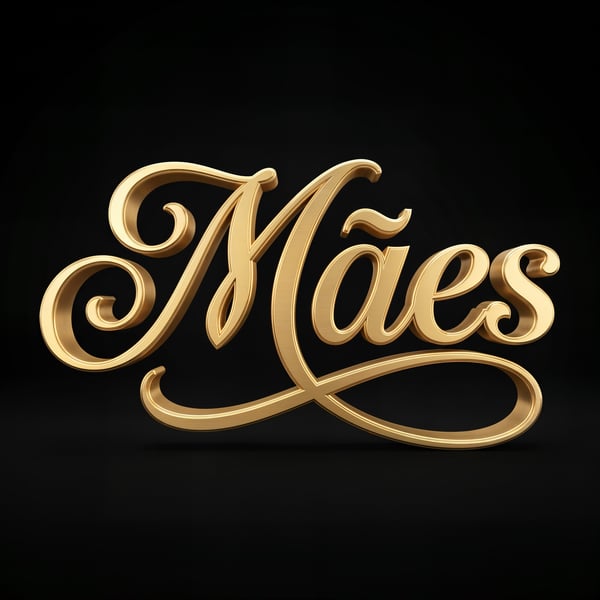 SELO 3D DIA DAS MÃES TIPOGRAFIA DOURADO 04