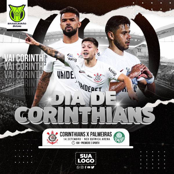 FLYER ESPORTIVO BRASILEIRÃO DIA DE CORINTHIANS