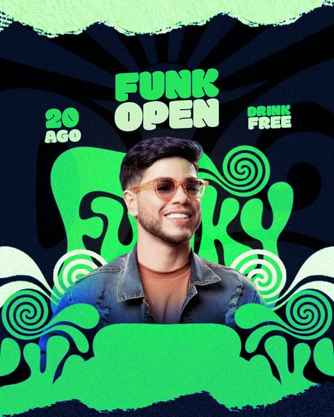 FLYER EVENTO FUNK OPEN PSD EDITÁVEL