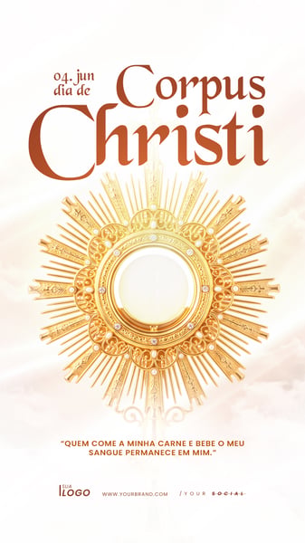 CORPUS CHRISTI 04 JUNHO TEMPLATE RELIGIOSO PSD EDITÁVEL 4 STORY