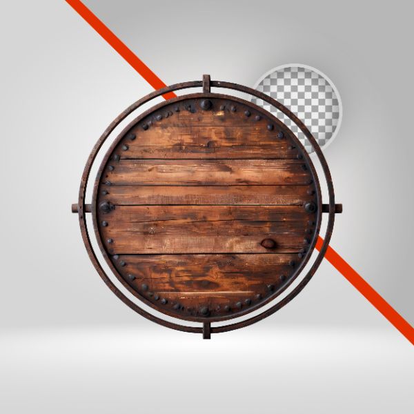 ESCUDO MEDIEVAL, CÍRCULO 3D, ELIPSE PNG, ELEMENTO DE METAL PARA FLYERS, CARTAZES DE EVENTO TEMA SERTANEJO, VAQUEJADA, IA