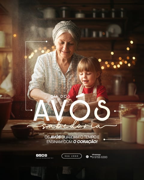 26 DE JULHO - DIA DOS AVÓS FLYER SOCIAL MEDIA PSD EDITÁVEL