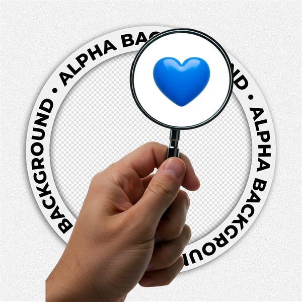 LUPA COM UM CORAÇÃO AZUL 3