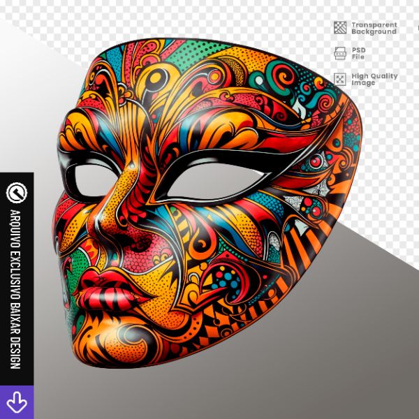 MÁSCAR DE CARNAVAL - ELEMENTO PARA COMPOSIÇÃO