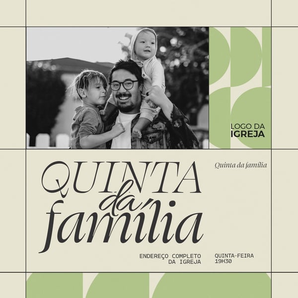 CULTO DA FAMÍLIA QUINTA 5 PSD EDITÁVEL