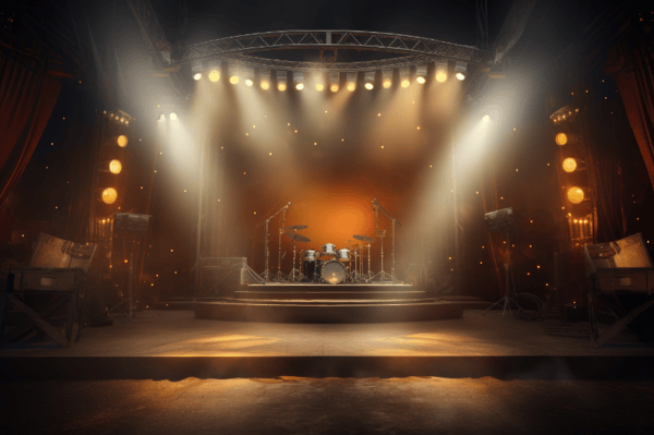 BACKGROUND COM LUZES E LED PALCO SHOW EVENTO PARA COMPOSIÇÃO SOCIAL MEDIA PLANO DE FUNDO