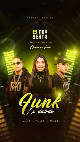 FLYER TEMPLATE FUNK DO DISTRITO VERSÃO PARA STORIES