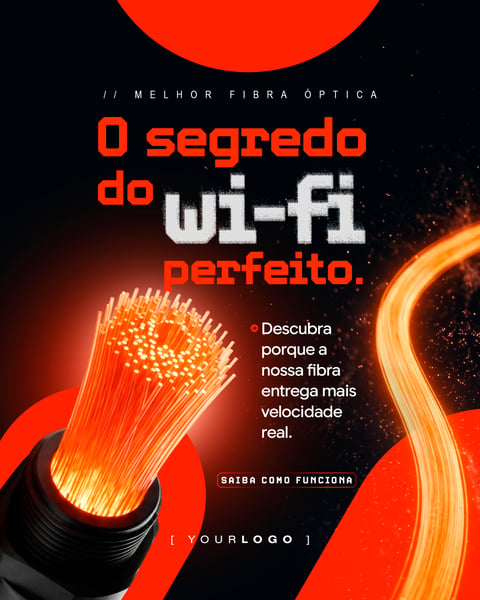 O SEGREDO DO WI FI PERFEITO INTERNET SOCIAL MEDIA PSD EDITÁVEL
