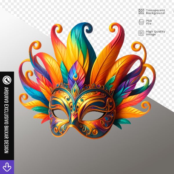 MÁSCAR DE CARNAVAL - ELEMENTO PARA COMPOSIÇÃO