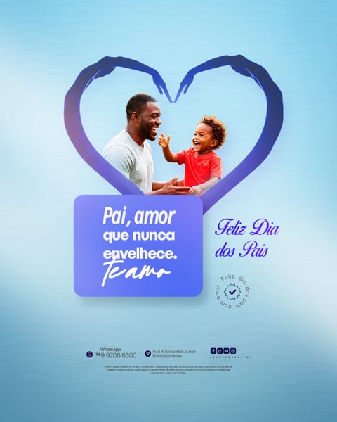 FELIZ DIA DOS PAIS FLYER SOCIAL MEDIA PSD EDITÁVEL