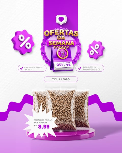 SEMANA DE OFERTAS PROMOÇÃO VAREJO E COMÉRCIO SOCIAL MEDIA PSD EDITÁVEL 2