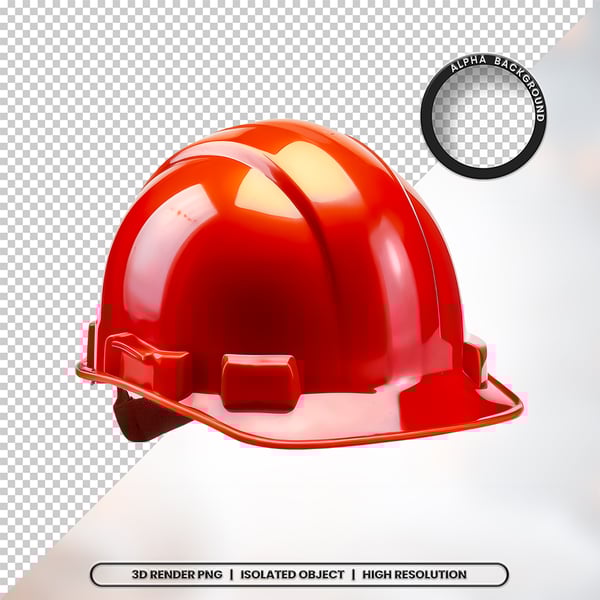 3D RENDER CAPACETE DE SEGURANÇA ELEMENTO ÍCONE PSD PNG