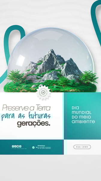 05 DE JUNHO - DIA MUNDIAL DO MEIO AMBIENTE SOCIAL MEDIA PSD EDITÁVEL