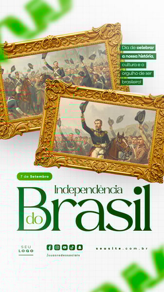 INDEPENDÊNCIA DO BRASIL 7 DE SETEMBRO STORY SOCIAL MEDIA EDITÁVEL