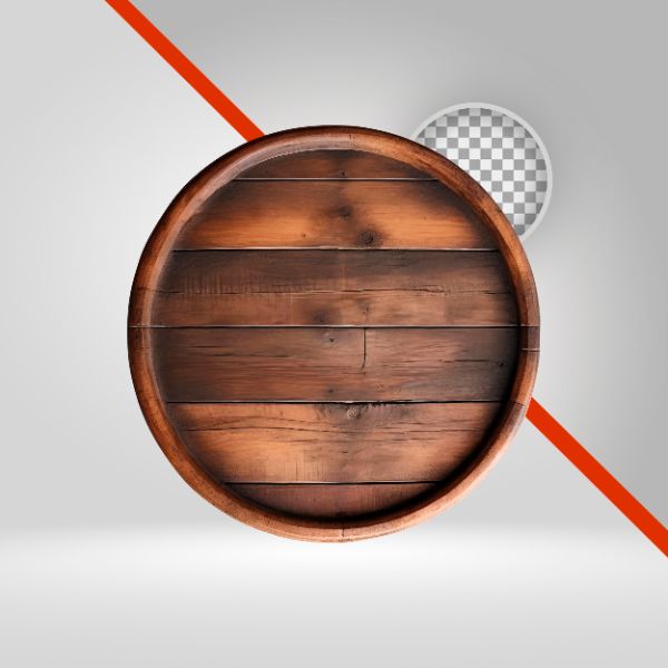 CÍRCULO DE MADEIRA 3D, PLACA PARA TEXTO, ELEMENTO PNG COM FUNDO TRANSPARENTE, PARA FLYER DE EVENTO, VAQUEJADA, SERTANEJO