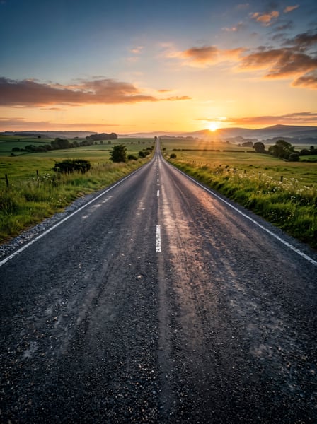 ESTRADA ASFALTO VAZIA HORIZONTE VIAGEM SOL