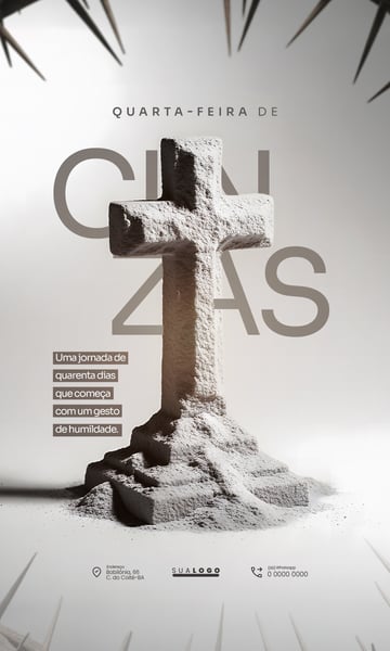 QUARTA FEIRA DE CINZAS 14 DE FEVEREIRO SOCIAL MEDIA PSD EDITÁVEL 3