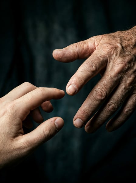 DUAS MÃOS SE ALCANÇANDO CONEXÃO HUMANA AJUDA 1
