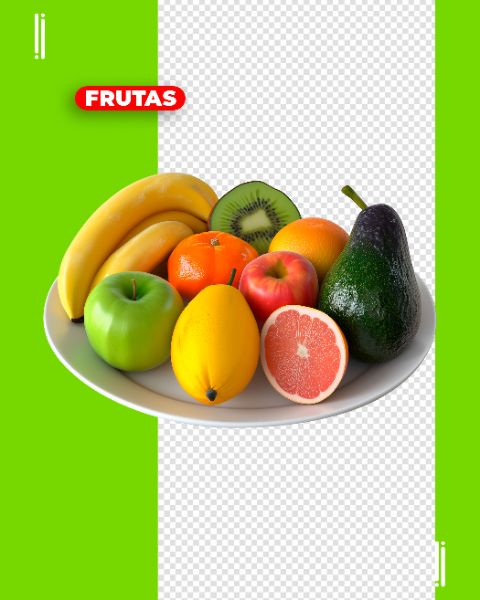 FRUTAS | VERDURAS | LEGUMES | IMAGEM SEM FUNDO | PSD EDITÁVEL