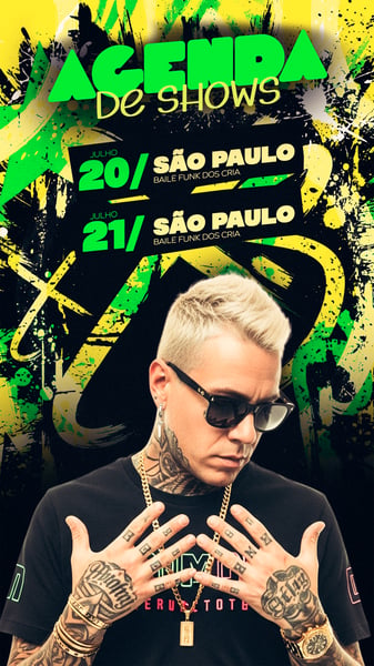 AGENDA DE SHOWS STORY 1