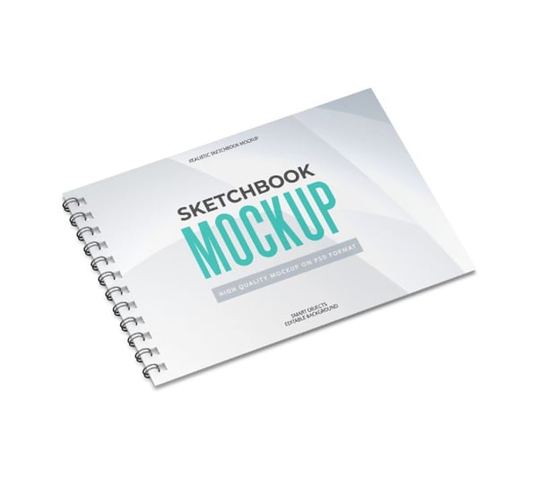 CADERNO DE DESENHO PSD EDITÁVEL MOCKUP
