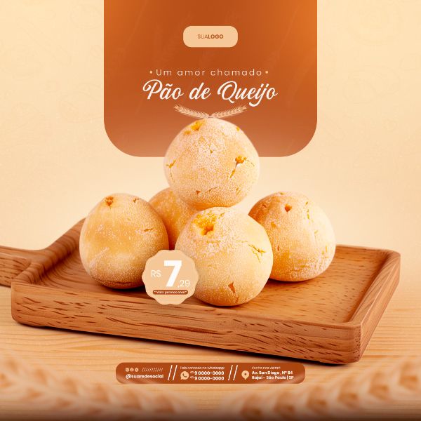 PÃO DE QUEIJO PANIFICADORA SOCIAL MEDIA FEED