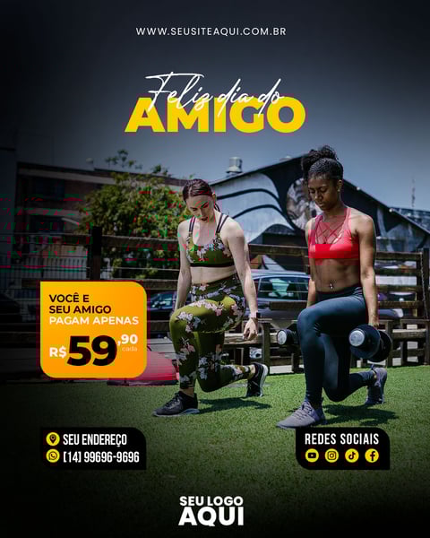 POST - ACADEMIA - FELIZ DIA DO AMIGO