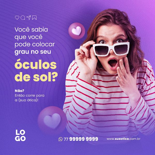 COLOCAR GRAU NO SEU OCULOS DE SOL | SOCIAL MEDIA - ÓTICA