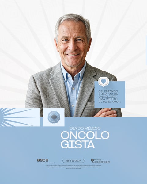 DIA DO MÉDICO ONCOLOGISTA CAMPANHA DE SAÚDE CLÍNICA SOCIAL MEDIA PSD EDITÁVEL 1
