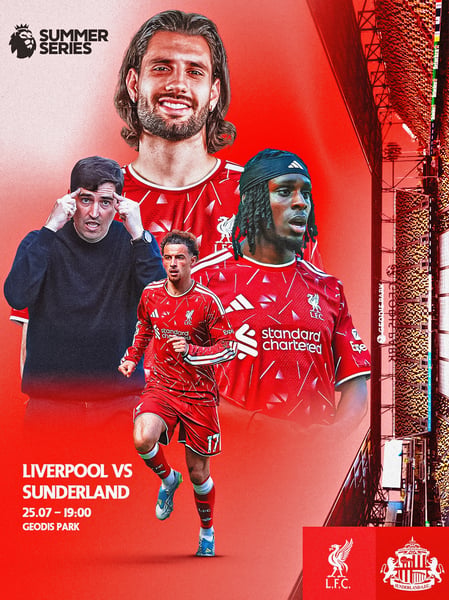 FLYER MATCHDAY LIVERPOOL X SUNDERLAND TORNEIO DE VERÃO