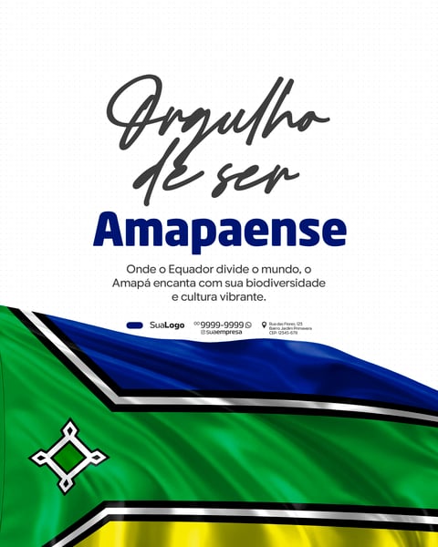 ORGULHO DE SER AMAPAENSE SOCIAL MEDIA PSD EDITÁVEL