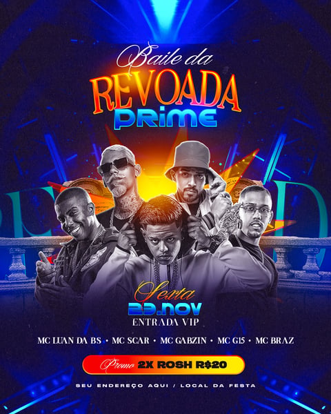 FLYER SHOW BAILE DA REVOADA PRIME FUNK FEED