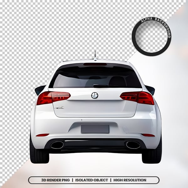 3D RENDER FUNDO DE UM CARRO ELEMENTO ÍCONE PSD PNG