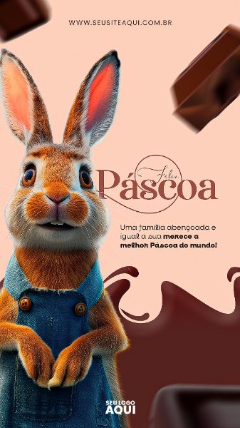 STORY - FELIZ PÁSCOA | EASTER | PSD EDITÁVEL