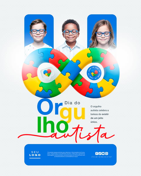 DIA DO ORGULHO AUTISTA 18 DE JUNHO SOCIAL MEDIA PSD EDITÁVEL 1