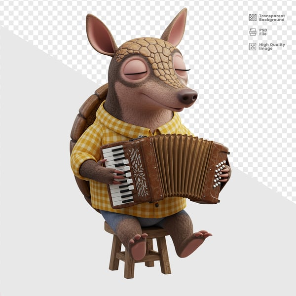 MASCOTE 3D TATU CAIPIRA 13