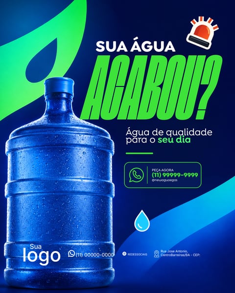 DISTRIBUIDORA DE GÁS E ÁGUA SOCIAL MEDIA PSD EDITÁVEL 5