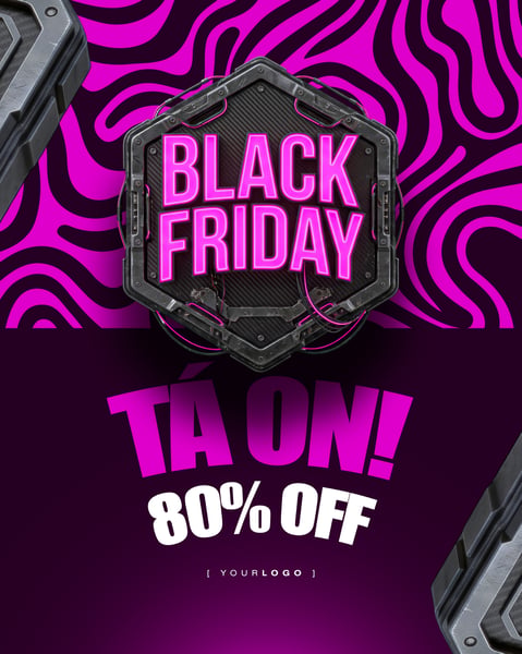 POST PROMOCIONAL BLACK FRIDAY ROXO ABSTRATO PSD EDITÁVEL