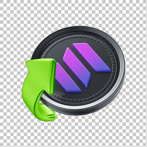 HVQ ASSET 3D DE CRIPTOMOEDAS SOLANA SIMBOLIZANDO ALTA COM FUNDO ISOLADO (4)