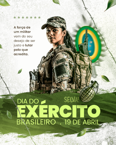 19 DE  ABRIL DIA DO EXÉRCITO BRASILEIRO - SOCIAL MEDIA