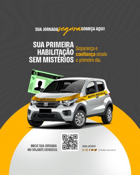 SOCIAL MEDIA - AUTO ESCOLA - SUA PRIMEIRA HABILITAÇÃO SEM MISTÉRIOS