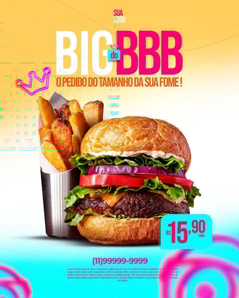 POST HAMBURGUERIA BIG DO BBB FEED