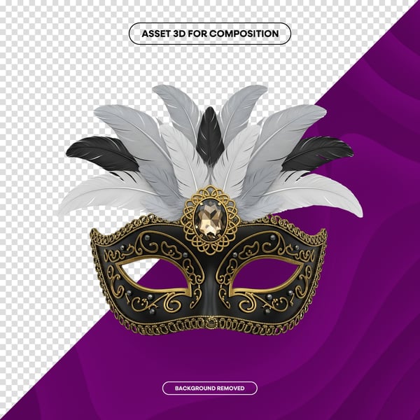 MÁSCARA DE CARNAVAL FESTA BRASIL PNG COMPOSIÇÃO 96 EDITADO