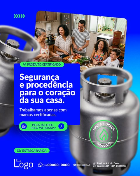 Social Media DISTRIBUIDOR DE GÁS PSD EDITÁVEL 6